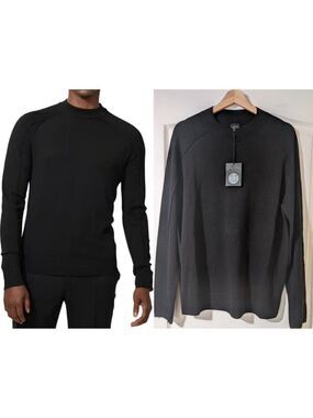 Good Man Brand | Modern Slim Fit Merino Wool Sweater In Black